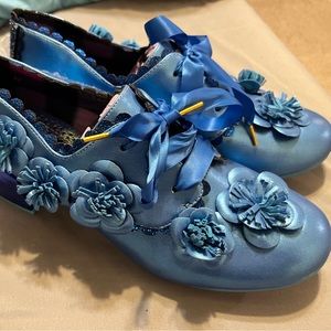 Irregular Choice Blue 3D Floret Shoes